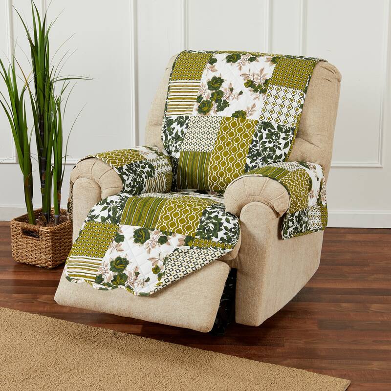 Reversible Recliner Cover Patchwork Pet Furniture Protector Slipcover