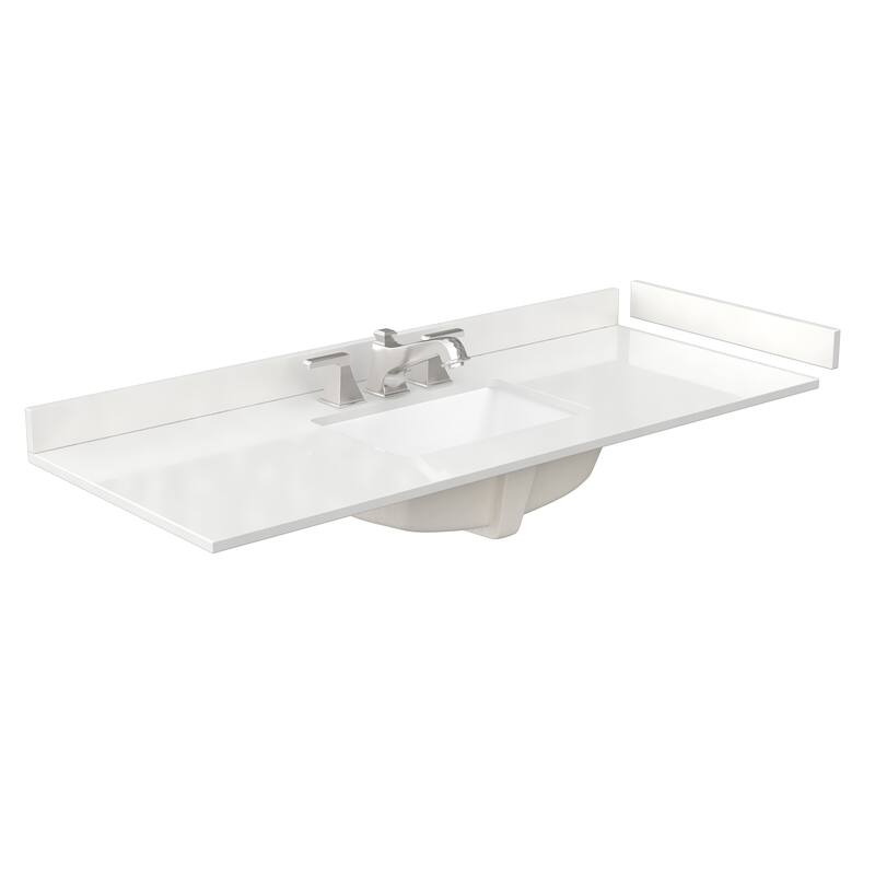 Miranda 54-inch Single Vanity, Quartz Top, 46-inch Mirror
