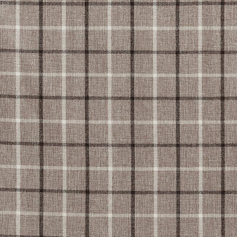 Plaid Rod Pocket and Back Tab Curtain Panel with Fleece Lining Natural 50x95"