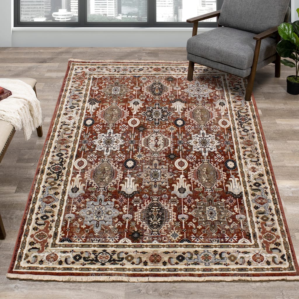 Santiago Collection - Multi Colour Traditional Rug