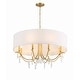 preview thumbnail 4 of 7, Rollins 8 Light Antique Gold Chandelier - 32"W x 24"H