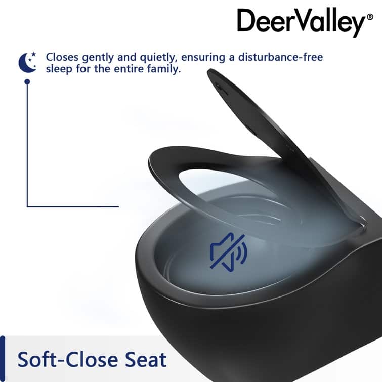 DeerValley Liberty 1.59 GPF Elongated Wall Hung Toilets Included Seat
