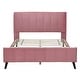 preview thumbnail 42 of 72, Twin/Full/Queen Size Velvet Upholstered Platform Bed Frame with Headboard and Wooden Slats Support, No Box Spring Needed