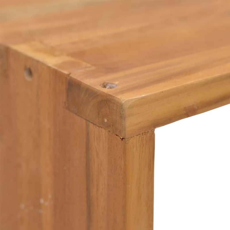 vidaXL Bedside Cabinet 15.7"x11.8"x15.7" Solid Teak Wood