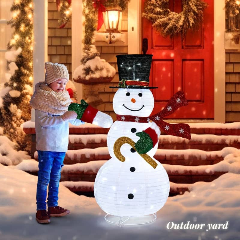 Lighted Pop-Up Snowman Outdoor Christmas Holiday Decoration