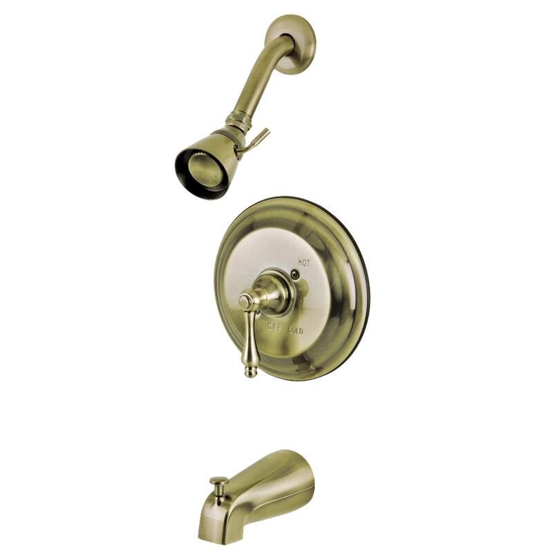 Restoration Tub and Shower Faucet - Antique Brass