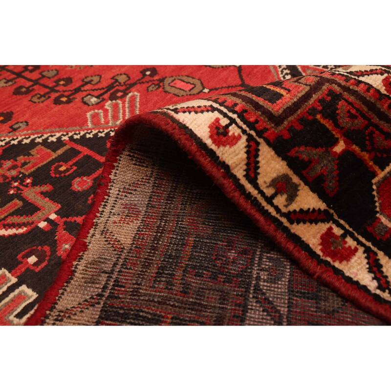 ECARPETGALLERY Hand-knotted Anadol Vintage Black, Red Wool Rug - 5'0 x 10'10