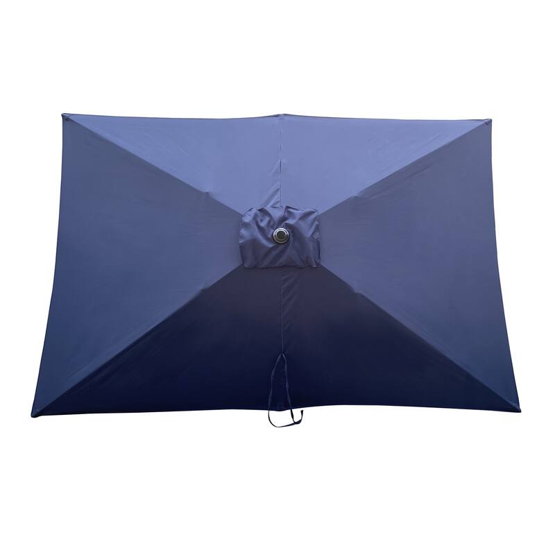 6 x 9 FT Patio Waterproof Umbrella with Crank and Tilt Without Flap