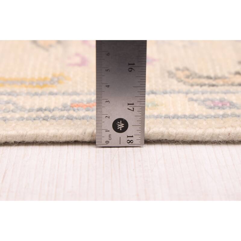 ECARPETGALLERY Hand-knotted Modern Oushak Light Khaki Wool Rug - 3'8 x 5'7