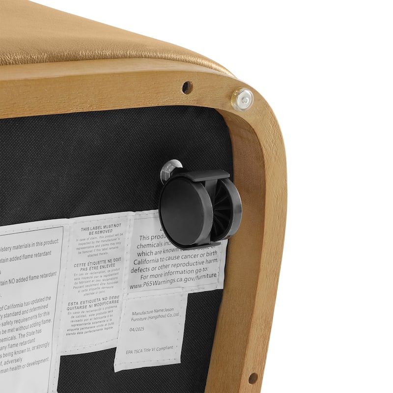 Brian Modern Dining Chairs with Casters&Wood Base Set of 2