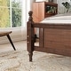 preview thumbnail 7 of 26, GDFStudio Queen Pine Wooden Bed with Upholstered Headboard and Panel Footboard