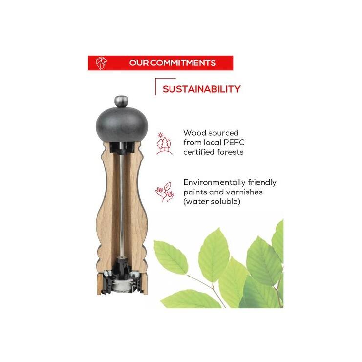 Peugeot Paris u'Select Zirlion Salt Mill, Chocolate, 6 inch, Adjustable Grind