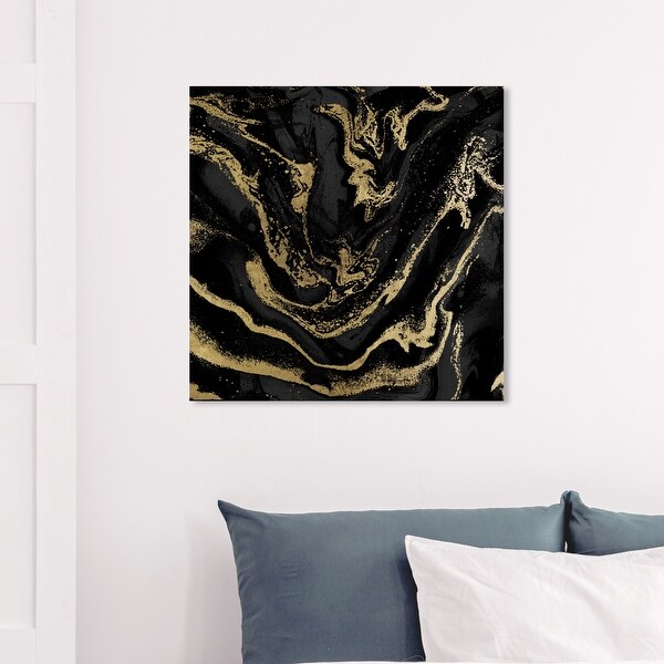 Oliver Gal 'Night Marble Gold' Abstract Wall Art Canvas