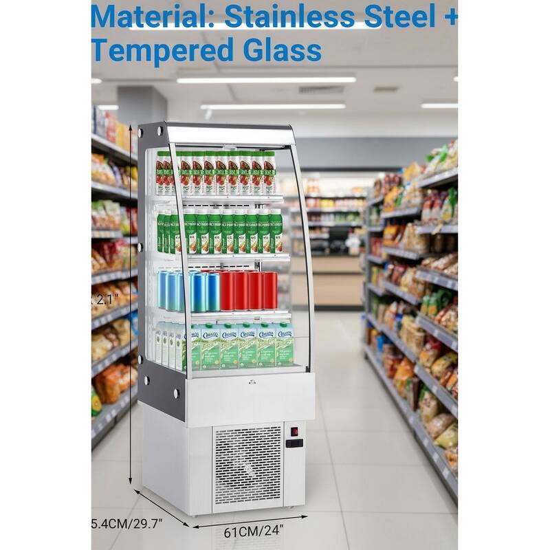 Glass Commercial Cooler, 3.5 Cu.Ft