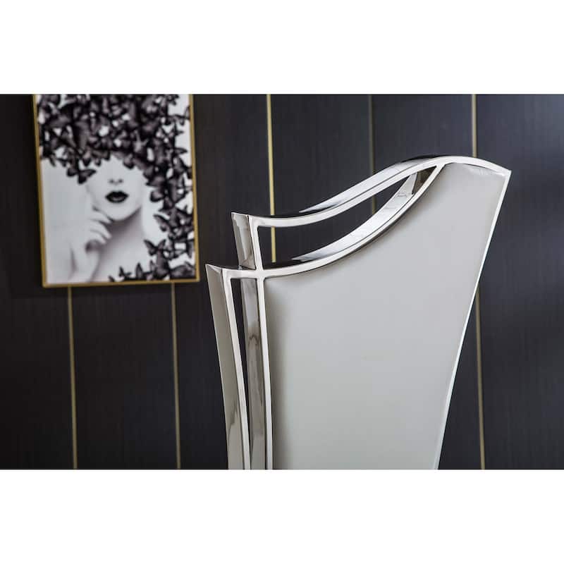 Dining Chair With Stainless Steel Legs Set Of 2