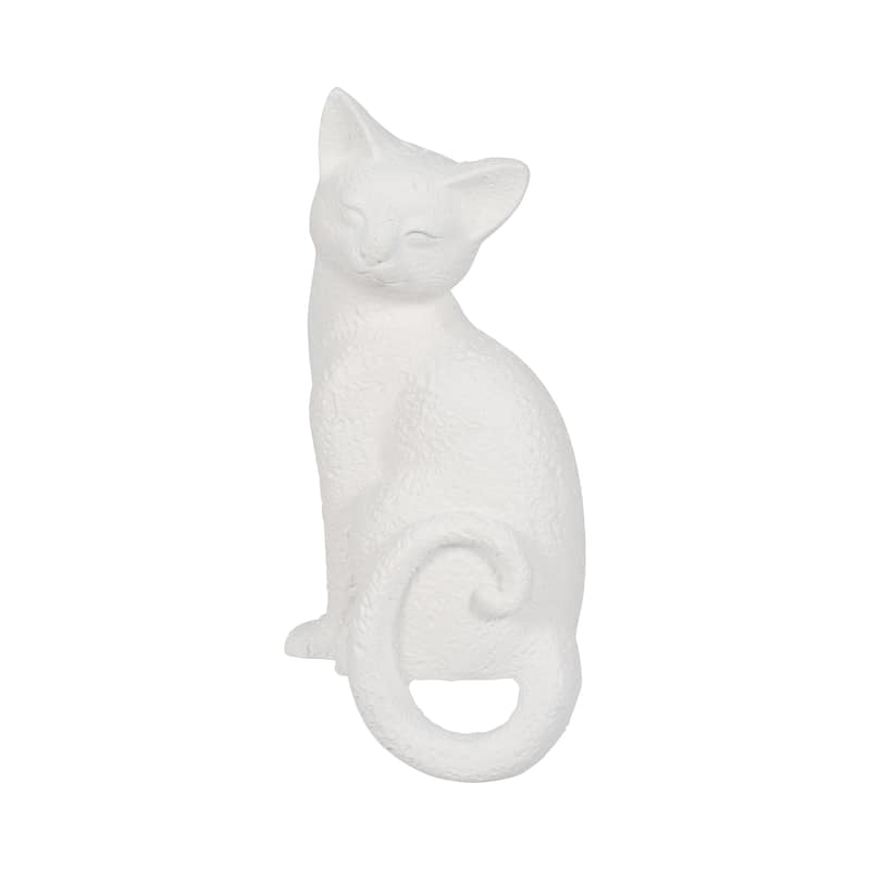 Sagebrook Home Kitty Figurines, White, Perfect for Decor