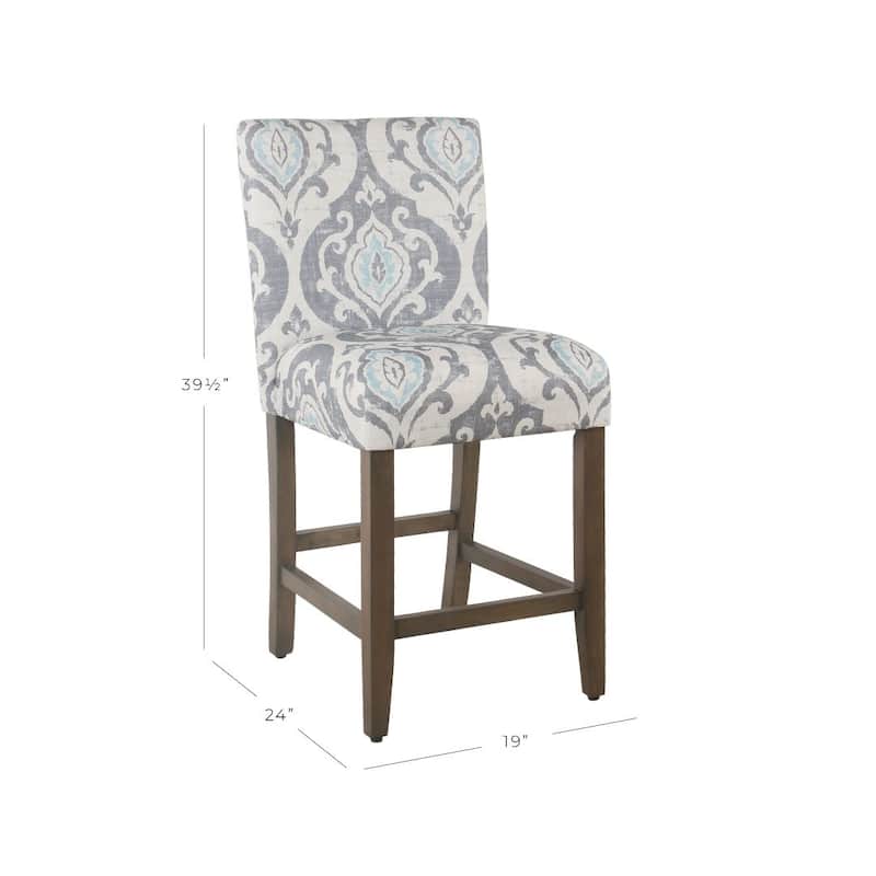 Homepop 24" Classic Parsons Counter Stool - Suri Blue Slate