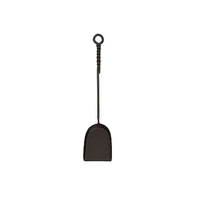 Achla Designs Mini Rope Design Fireplace Shovel Tool, 18 Inch Tall, Black