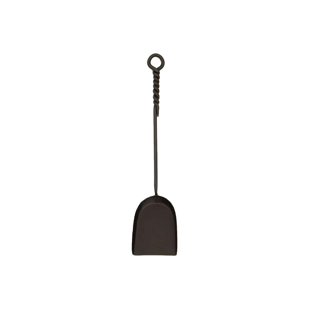 Achla Designs Mini Rope Design Fireplace Shovel Tool, 18 Inch Tall, Black