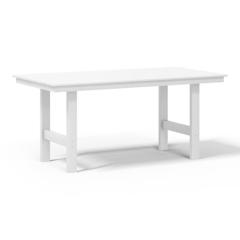 Polytrends Shoreside 66 Inch By 34 Inch Rectangular Patio Dining Table