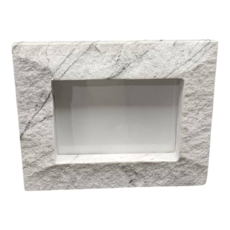 Stone Wood Frame Capri Style Modern Design for Home Office - 1" White