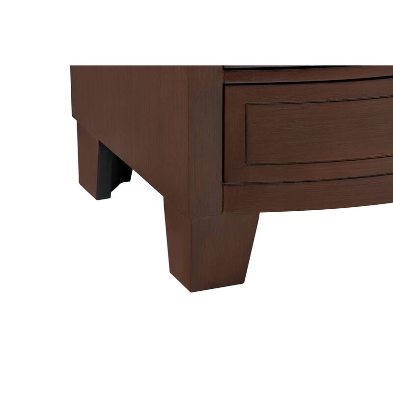 60 in. W x 22 in. D x 36 in. H Dark Cherry Bath Vanity with Double Sink and Brown Travertine Top, Ample storage
