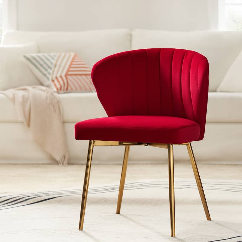 Aruna Accent Chair with Metal Legs 20''W X 19.5 ''D X 29''H by HULALA HOME