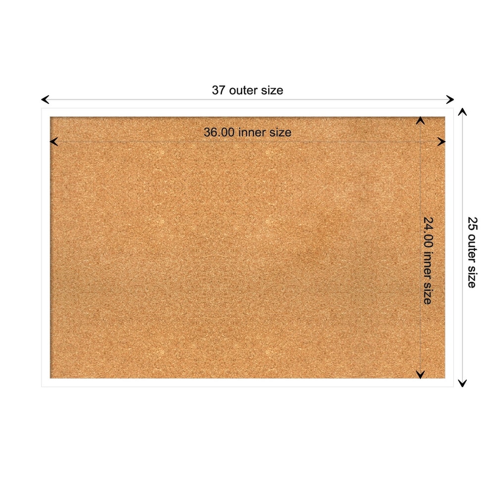 Svelte Wood Framed Natural Corkboard Bulletin Board
