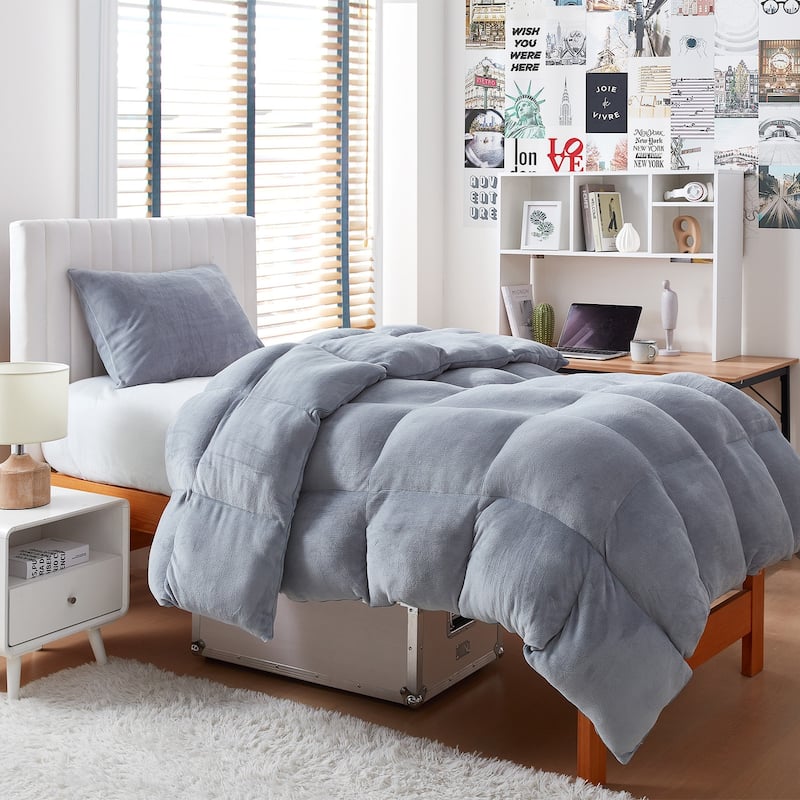 Boi He Thick® - Coma Inducer® Thick Oversized Comforter Set - Twin XL - Silver Gray