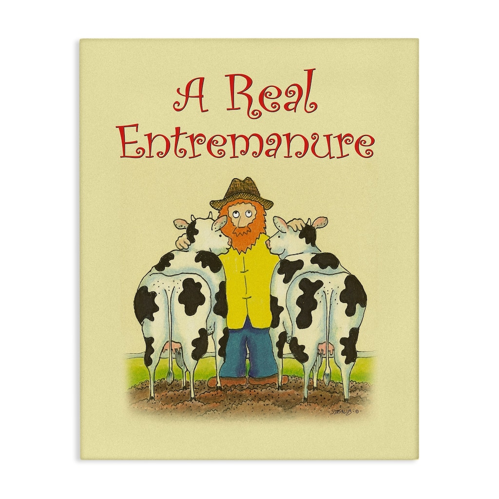 Stupell Vintage A Real Entremanure Canvas Wall Art Design By Roger Straub