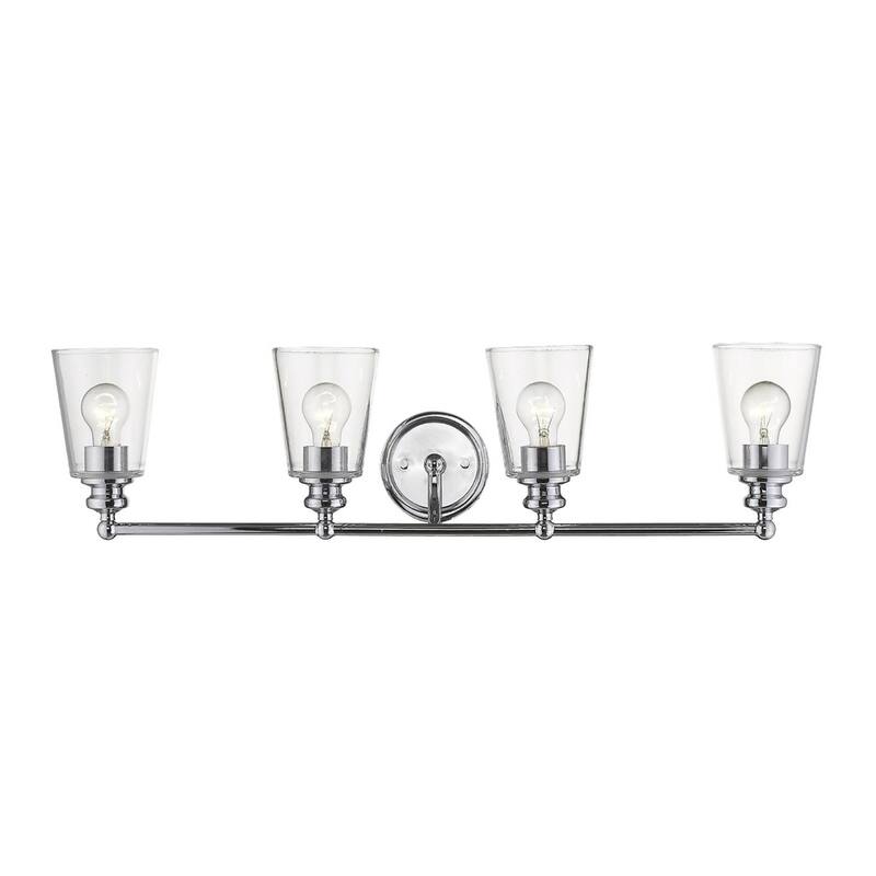 Modern Clear Glass Shade Wall Sconce with Swing Arm for Home Lighting
