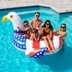 preview thumbnail 5 of 3, Giant Ride-On Americana Eagle Inflatable Swimming Pool Float - 78"