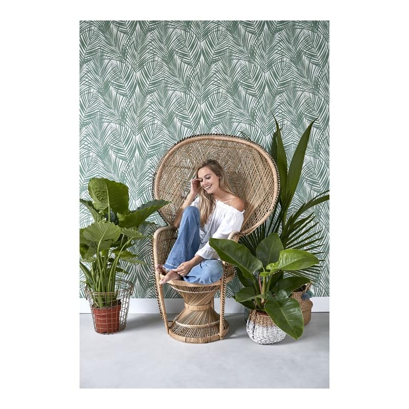 ESTA Home Fifi Green Palm Frond Wallpaper - 20.5 x 396 x 0.025