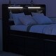 preview thumbnail 35 of 39, Twin Bed with Trundle, Built-in USB/Type-C Ports, LED Lights, Storage Headboard & 3 Drawers