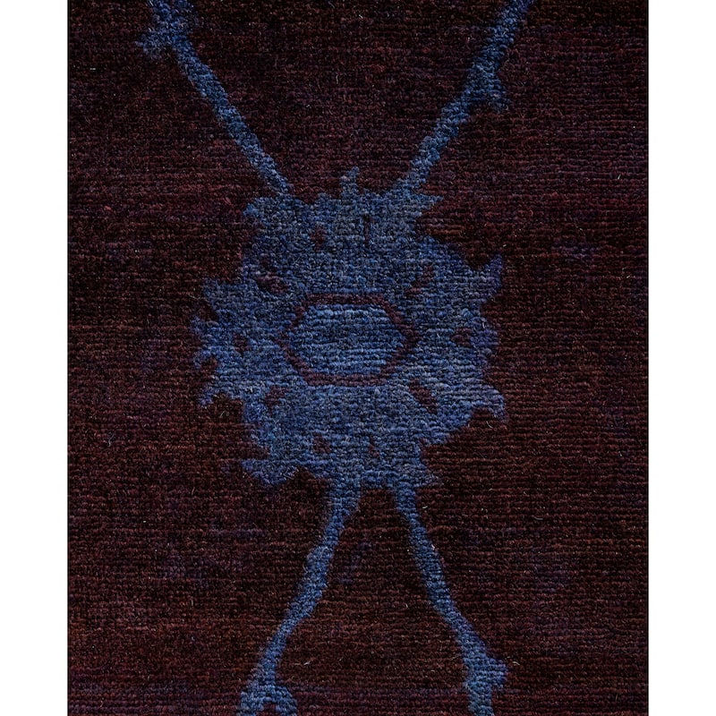Overdyed One-of-a-Kind Hand-Knotted Area Rug - Purple - 6' 1" x 9' 2"