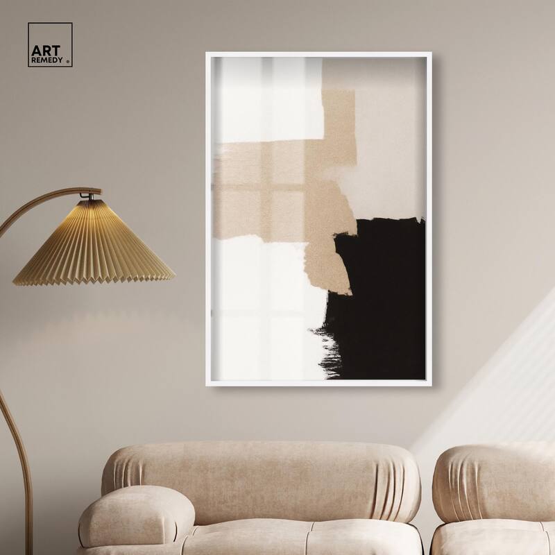Beige and Black II Shadowbox by Art Remedy