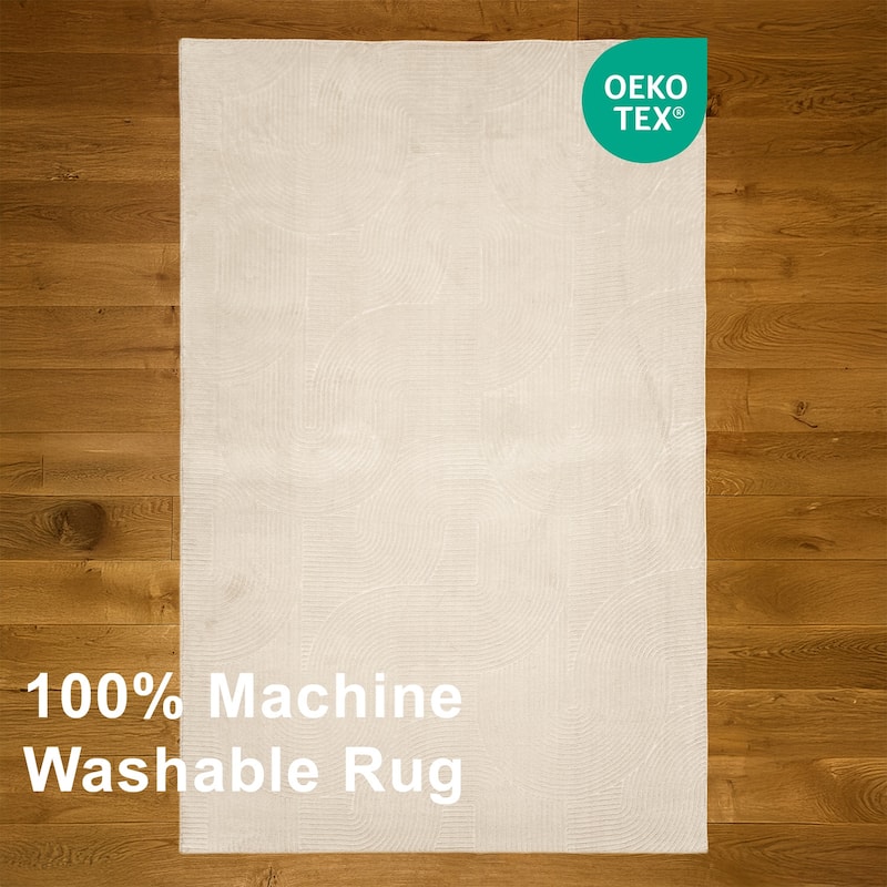 ECARPETGALLERY Elion Modern Machine Washable Area Rug