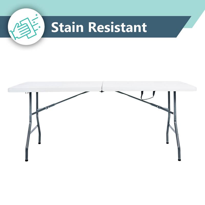 Peakform 6-Foot Centerfold Table, White