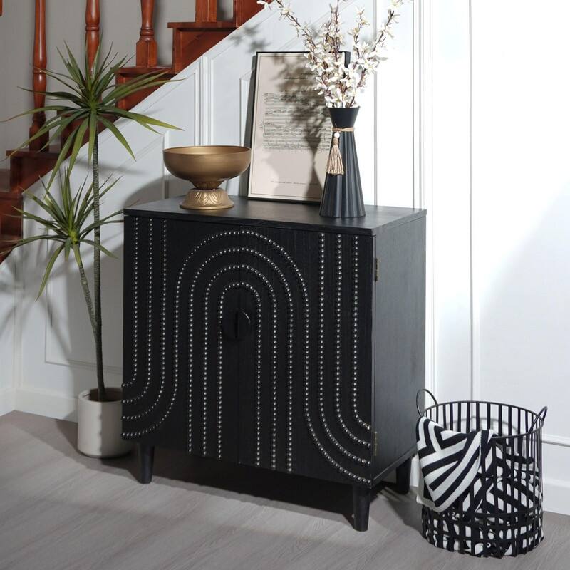 30" Accent Cabinet Wood Storage Buffet Cabinet for Living Room Bedroom or Entryway