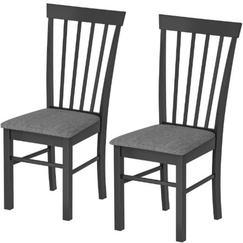 Modern Upholstered Dining Chairs Set of 2, with Rubber Wood Frame