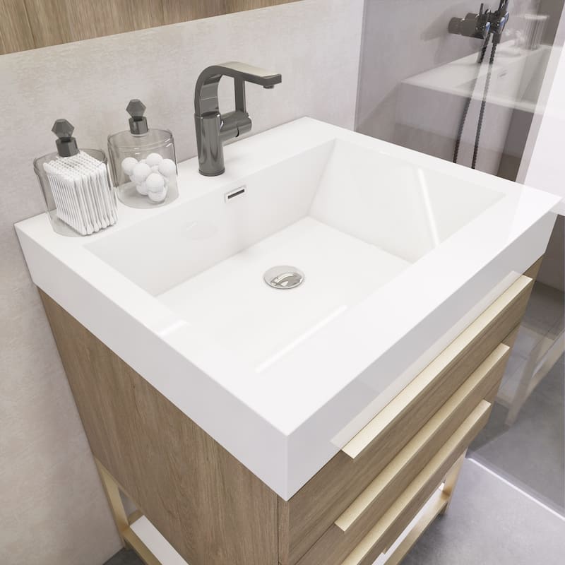 Noble 24" Free Standing Vanity with Reinforced Acrylic Sink - 24" Width