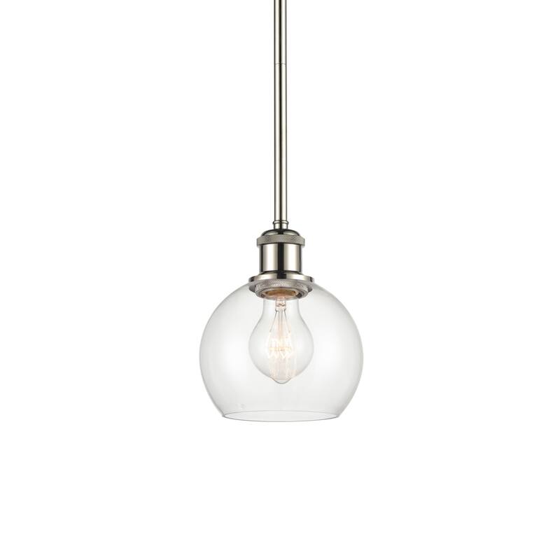 Innovations Lighting 516-1S-8-6 Athens Pendant Athens 6" Wide Mini - Polished Nickel / Clear