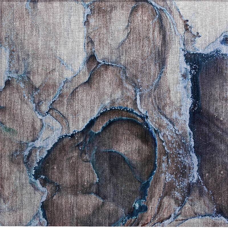 Fami Contemporary Abstract Weather Resistant Modern Chic Runner Outdoor Rug