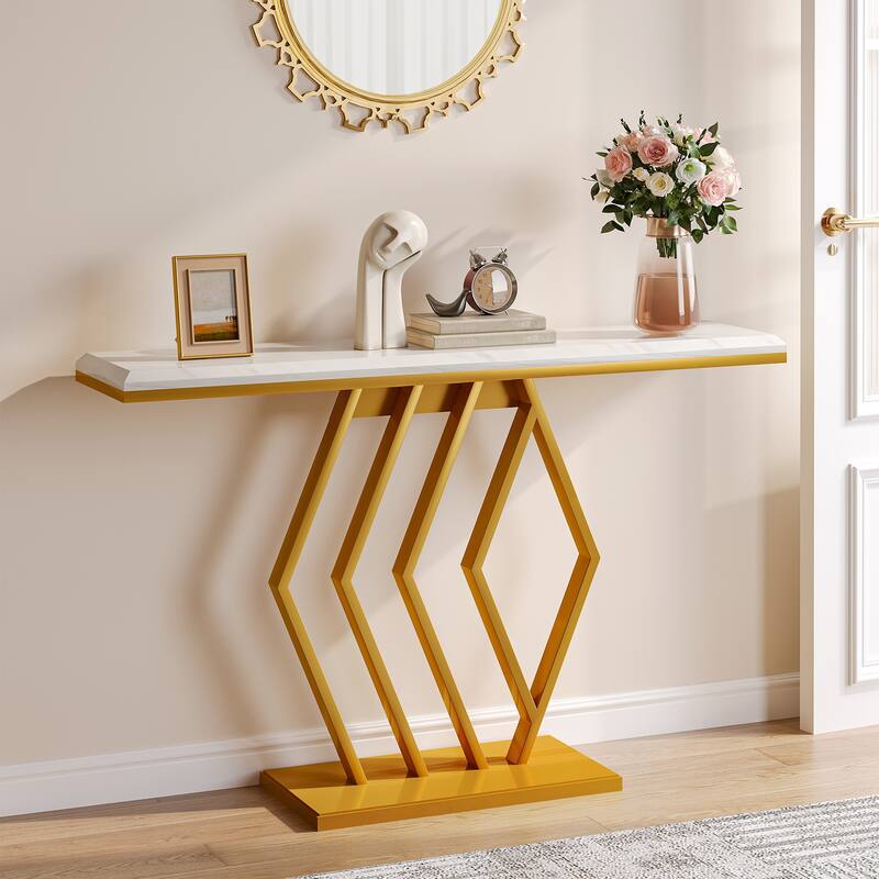 Modern Gold Console Table for Entry &Living Room