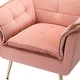 preview thumbnail 25 of 89, HULALA HOME 1ida Modern Velvet Tufted Accent Armchair with Gold Metal Legs