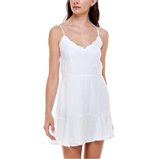 white lace wiggle dress Summertime Chic: Women's Lace Splice Spaghetti Strap White Dress – Canary  Houze main image 1