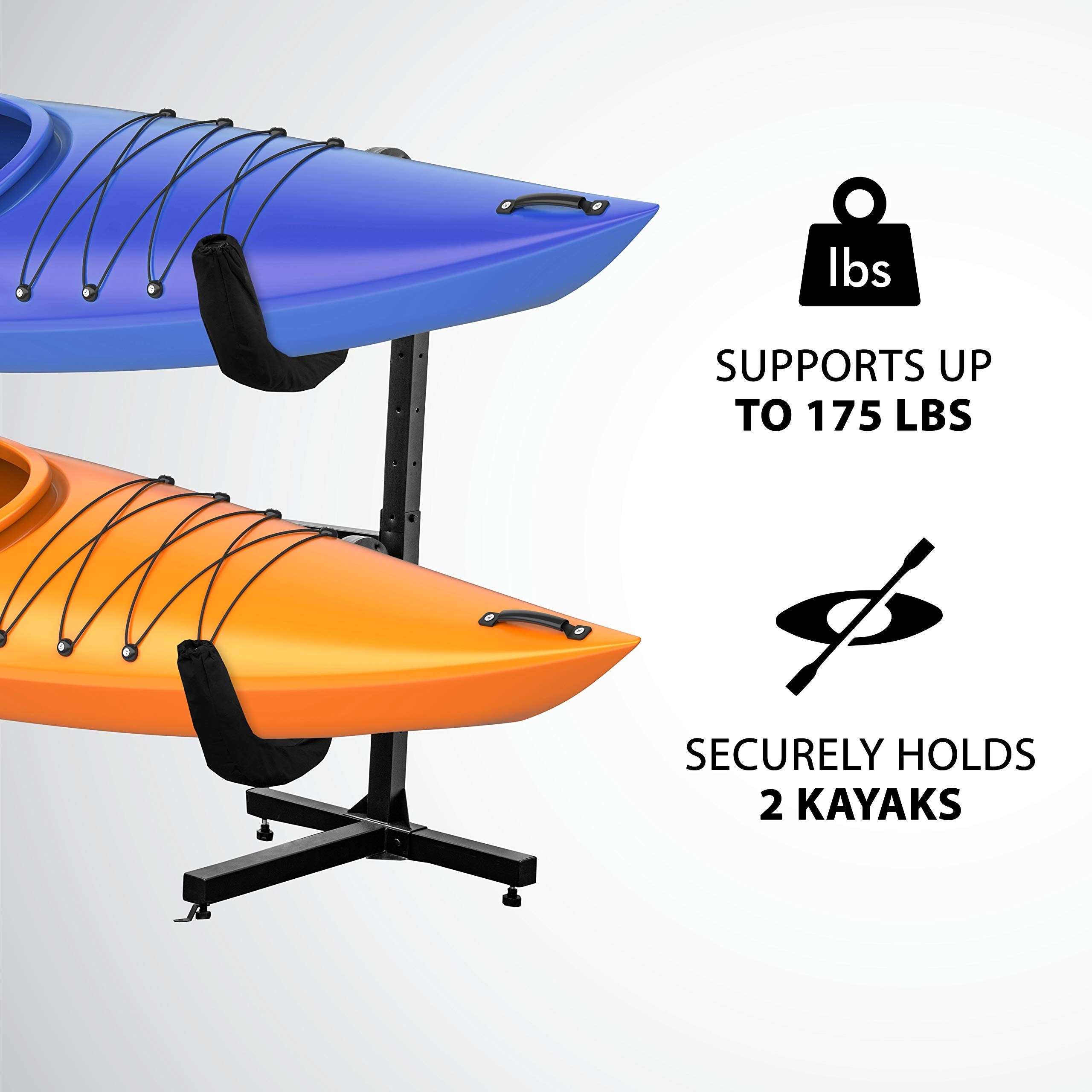 RaxGo Kayak Storage Rack Indoor Outdoor Freestanding Kayak Rack