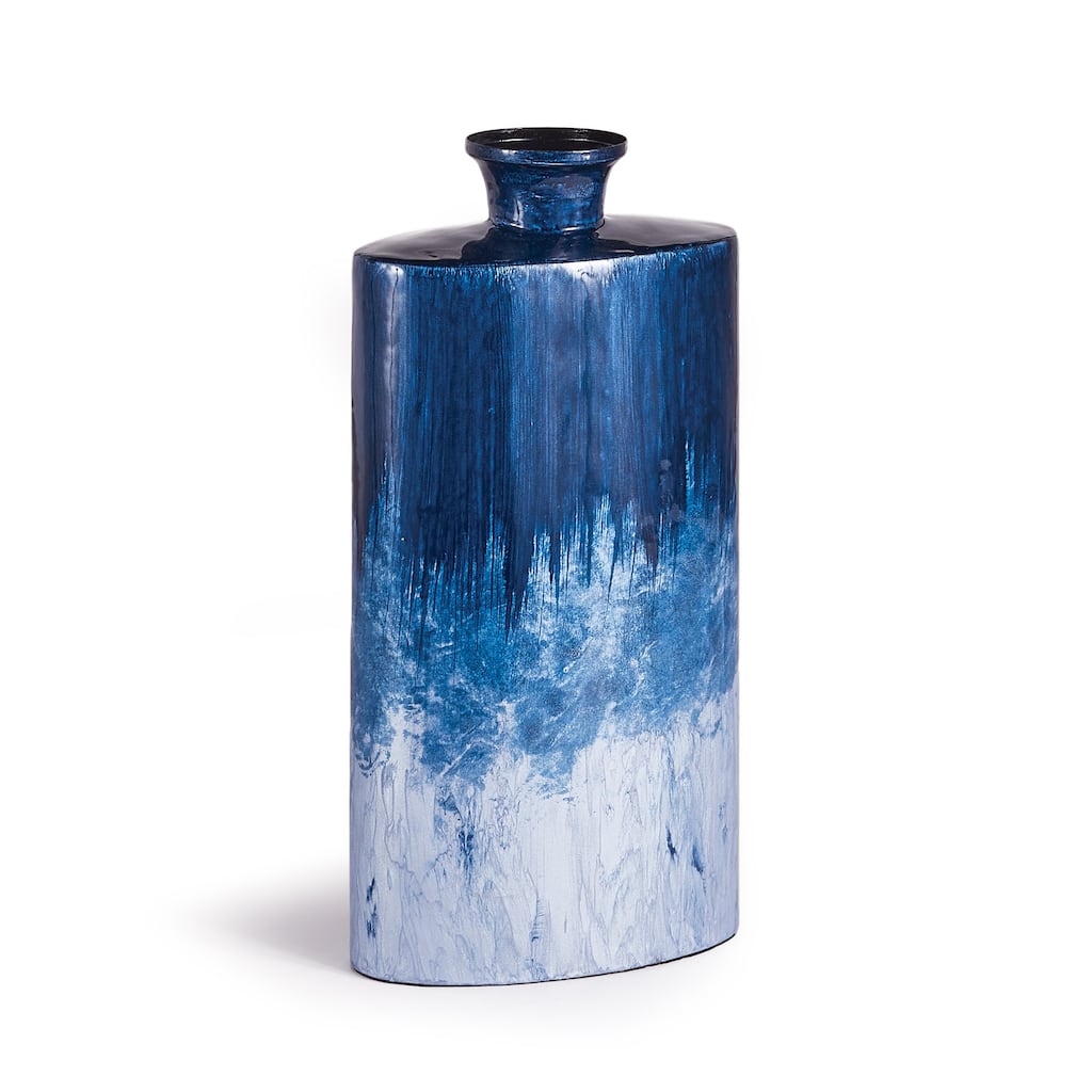 Azul Oval Vase Small - Blue