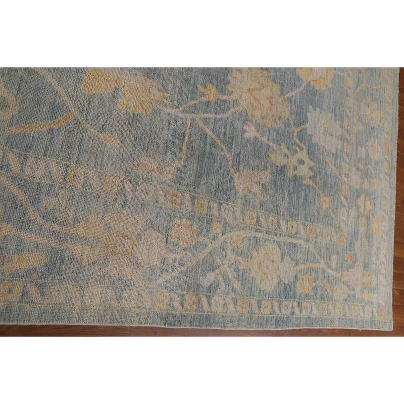 Floral / Medallion Oushak Turkish Rug Handmade Wool Carpet - 8'10"x 12'0"