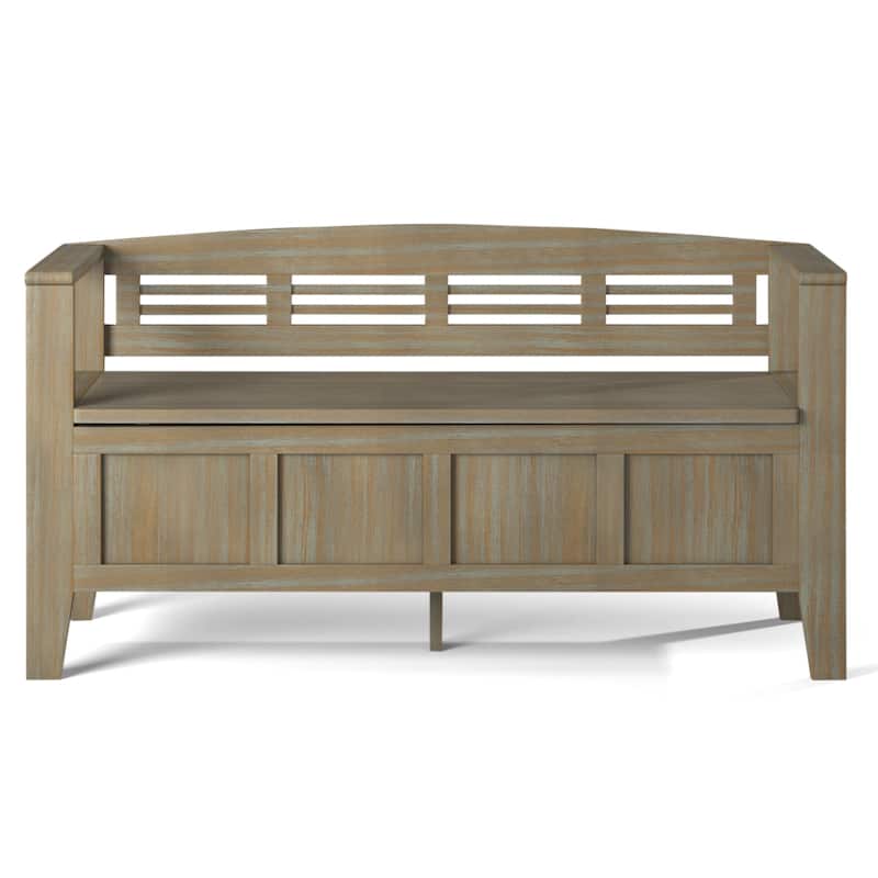 WYNDENHALL Chandler SOLID WOOD 48 inch Wide Contemporary Entryway Storage Bench - 48'' x 17'' x 25.2
